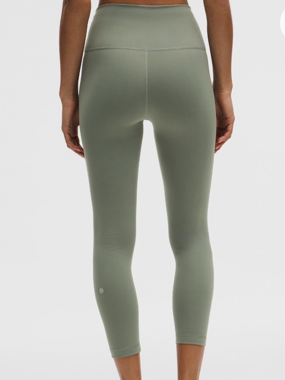LULULEMON WUNDER TRAIN 25” CROPPED TIGHTS OLIVE GREEN SIZE 14